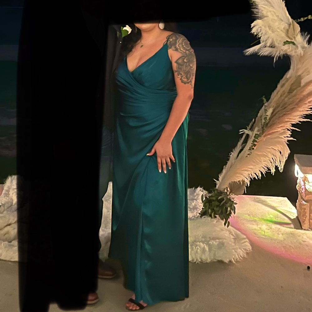 Emerald Green Silk Dress